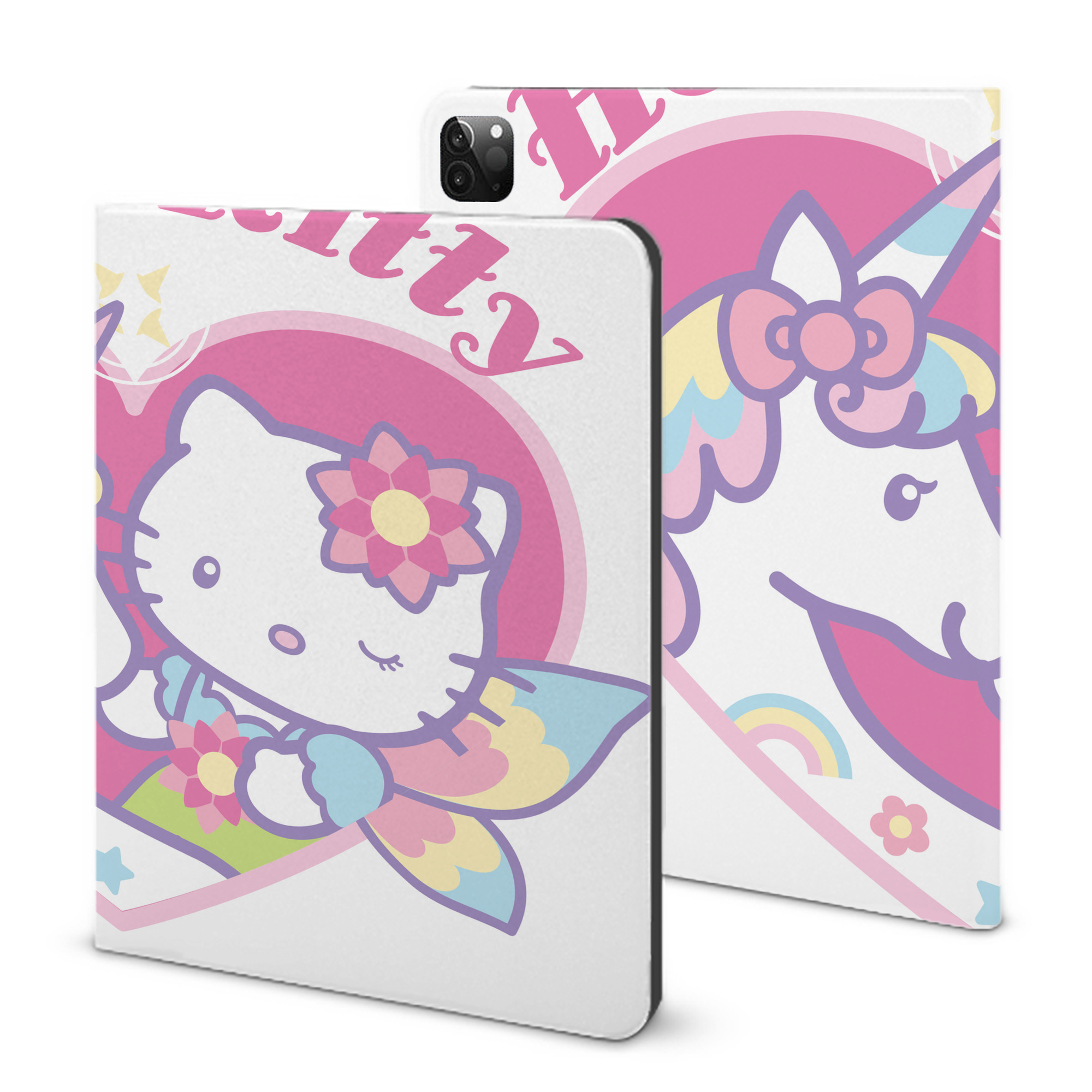 （画像用） Hello Kitty ハローキティ IPadケース ペンホルダー付き ブックスタイルデザイン